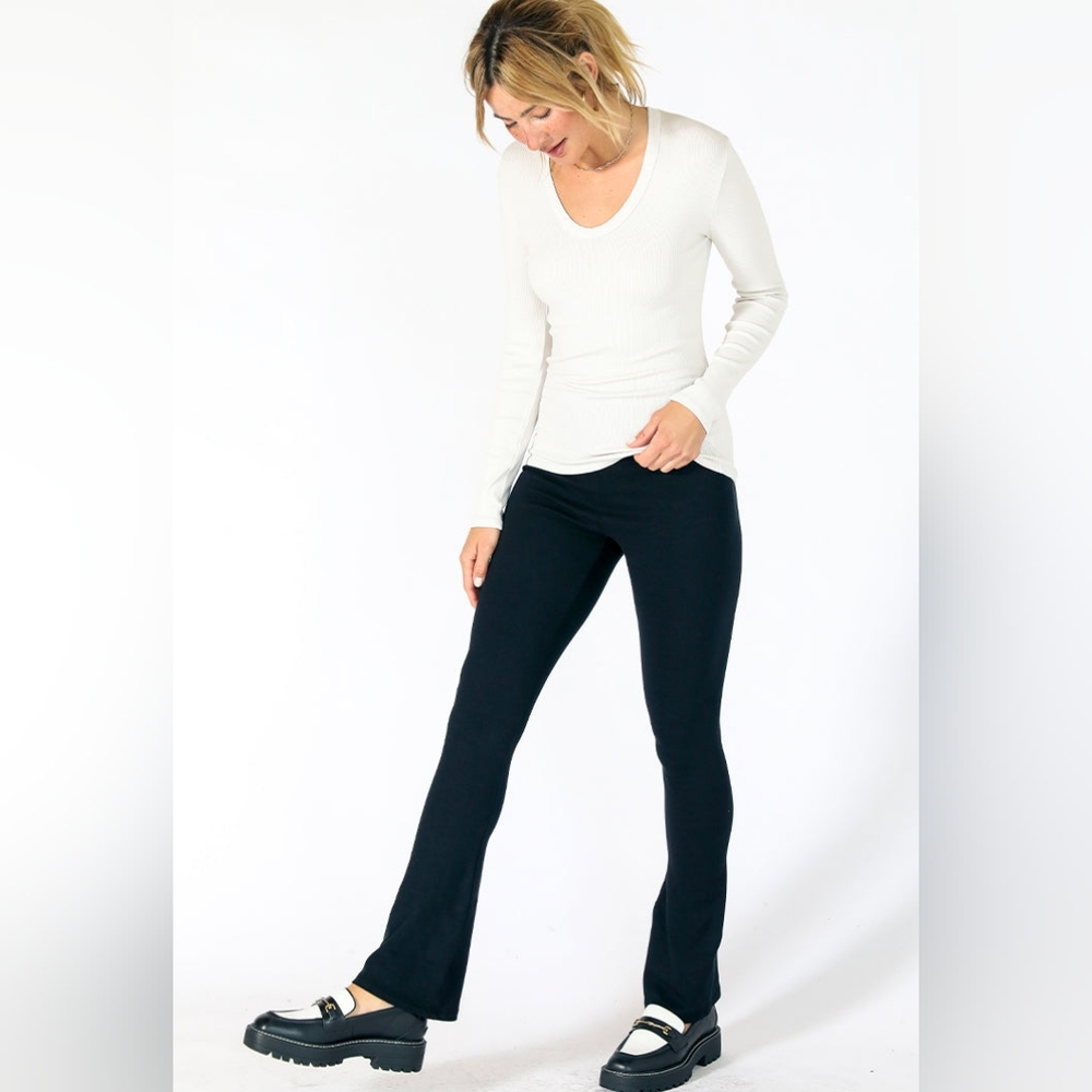 NWT Perfectwhitetee Dolly Pants True Black Size Small